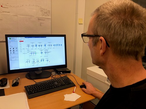 Odense Renovation operator viewing control diagrams